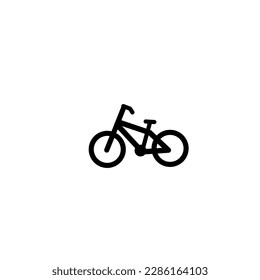 Bicycle icon or logo, vector art stick style