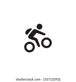 bicycle icon with man vector design illustration - Vector