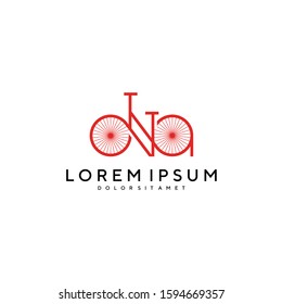 bicycle icon, minimalist logo vector