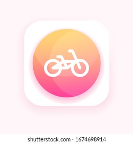 Bicycle icon. Modern minimal design style, bike. Vector illustration.