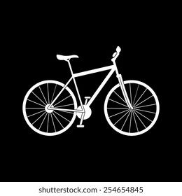 Bicycle icon on a black background