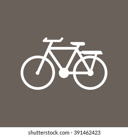 Bicycle Icon on Dark Gray Color. Eps-10.