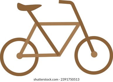 Bicycle icon on a gold background. Vector illustration.
