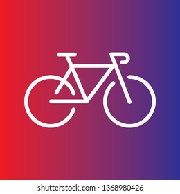 Bicycle icon on gradient background