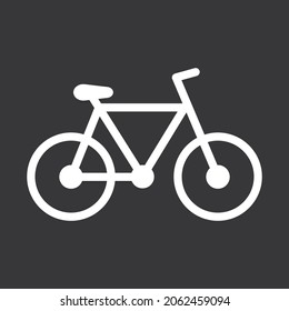 Bicycle icon on grey background