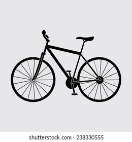 Bicycle icon on a grey background