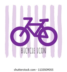Bicycle icon on textured background for cyclist club, sport team, triathlon event, marathon, cycle traveling group, mountain bike competition invitation, poster, banner, logo, icon. 