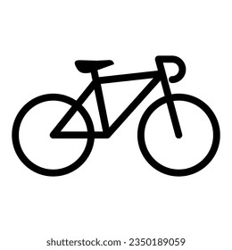 icono de bicicleta sobre fondo transparente