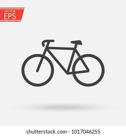 Bicycle icon on white background. Sport racing bike sign. Activity lifestyle race symbol. Transport isolated flat illustration.