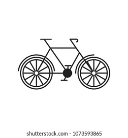 Bicycle icon on white background. Vector illustration