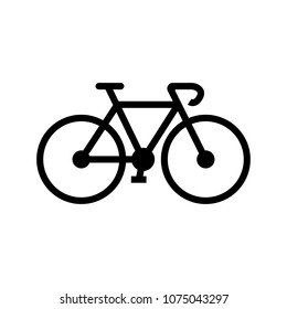 Bicycle icon on white background. Flat bicycle for your web site design, logo, app, UI. Vector illustration 