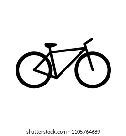 Bicycle icon on white background. Vector illustration.