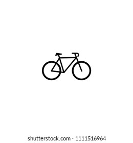 Bicycle icon on white background. Vector illustration.