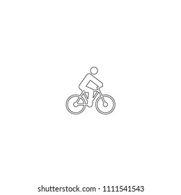 Bicycle icon on white background. Vector illustration