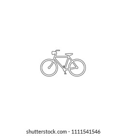 Bicycle icon on white background. Vector illustration