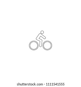 Bicycle icon on white background. Vector illustration