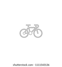 Bicycle icon on white background. Vector illustration
