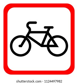 A bicycle icon on a white background. Vector illustration.