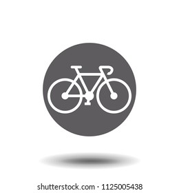Bicycle icon on white background. Vector illustration.