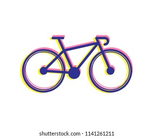 Bicycle icon on white background. Flat Vector illustration EPS10.