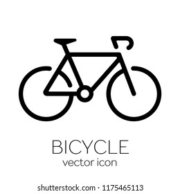 Bicycle icon on white background. Vector illustration