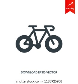 Bicycle icon on white background. Vector illustration.