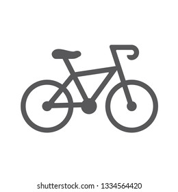 Bicycle icon on white background.