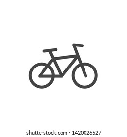 Bicycle icon on white background. Transportation concept. Sport symbol isolated on white background