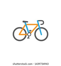 Bicycle icon on white background
