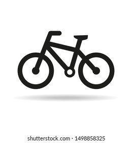 Bicycle icon on white background.