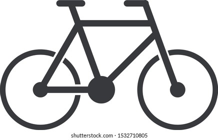 bicycle icon on white background