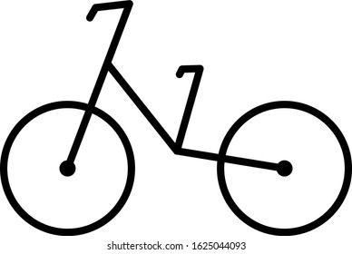 Bicycle icon on white background. Vector illustration.