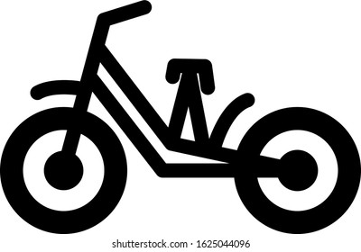 Bicycle icon on white background. Vector illustration.