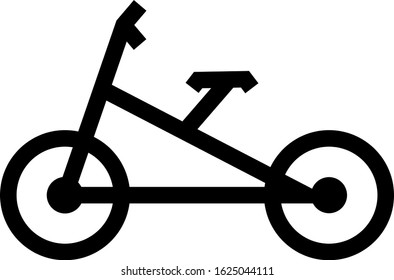 Bicycle icon on white background. Vector illustration.