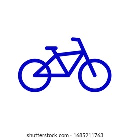 Bicycle icon on white background. Vector illustration.