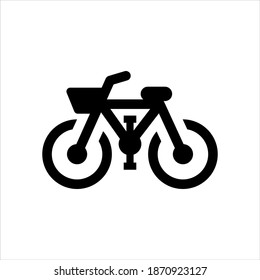 Bicycle icon on white background