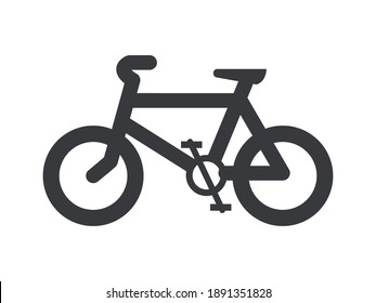 bicycle icon on white background