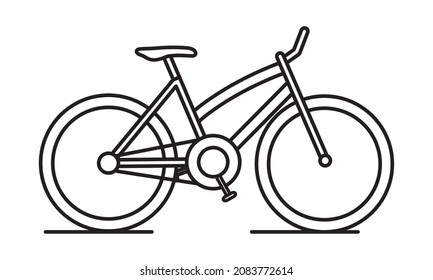 Fahrradsymbol auf weißem Hintergrund