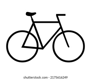bicycle icon on white background
