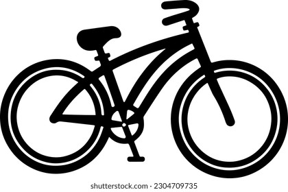 Icono de bicicleta sobre fondo blanco. Ilustración vectorial.