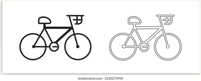 Bicycle icon on white background. Vector illustration