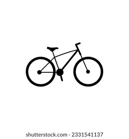 Icono de bicicleta sobre fondo blanco. Ilustración vectorial.