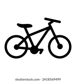 Bicycle icon on white background. Vector illustration.