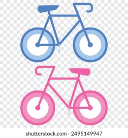 Bicycle icon on white background. Vector illustration eps 10. Racing bike icon. 