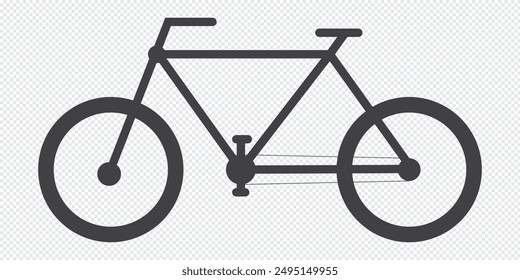 Icono de la bicicleta sobre fondo blanco. Ilustración vectorial eps 10. Icono de bicicleta de carreras. 