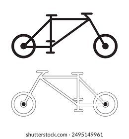 Bicycle icon on white background. Vector illustration eps 10. Racing bike icon. 