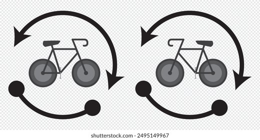 Bicycle icon on white background. Vector illustration eps 10. Racing bike icon. 