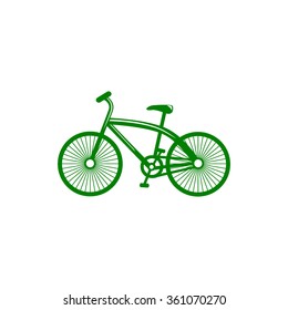 Bicycle icon on white background for web or application vector illustration 