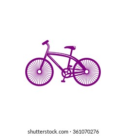 Bicycle icon on white background for web or application vector illustration 