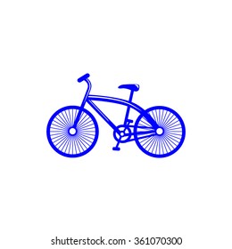 Bicycle icon on white background for web or application vector illustration 